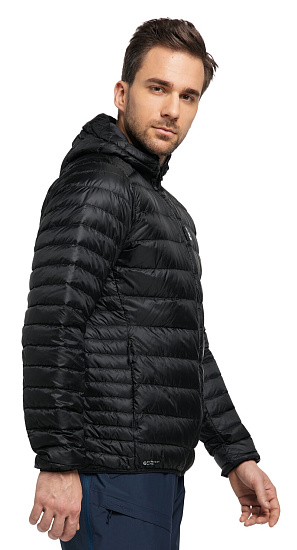 Куртка мужская Haglofs Roc Down Hood True Black - Фото 5 большая