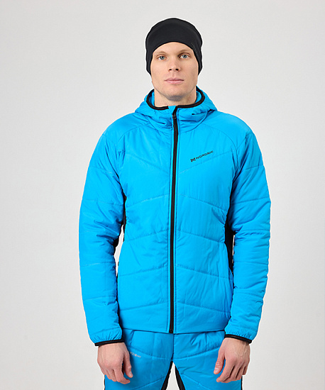 Куртка мужская Nordski Hybrid Warm 2.0 Light Blue/Black - Фото 3 большая