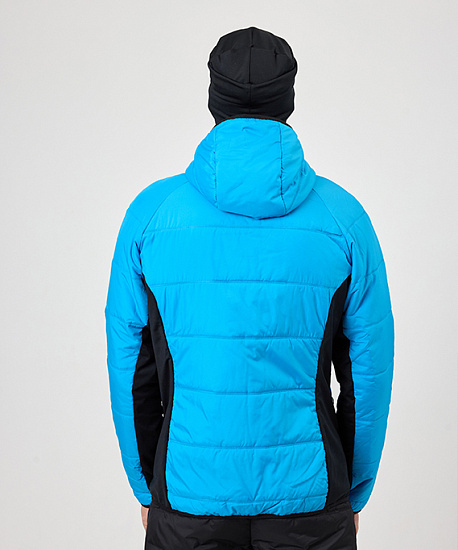 Куртка мужская Nordski Hybrid Warm 2.0 Light Blue/Black - Фото 4 большая