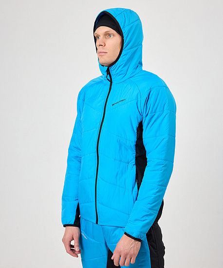 Куртка мужская Nordski Hybrid Warm 2.0 Light Blue/Black - Фото 10 большая