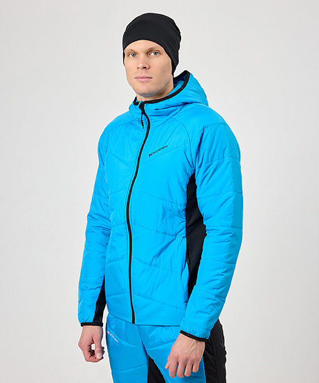 Куртка мужская Nordski Hybrid Warm 2.0 Light Blue/Black - Фото 11 большая