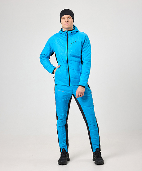 Куртка мужская Nordski Hybrid Warm 2.0 Light Blue/Black - Фото 12 большая