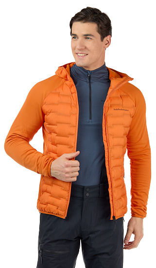 Куртка мужская Peak Performance Argon Hybrid Hood Orange Altitude - Фото 7 большая
