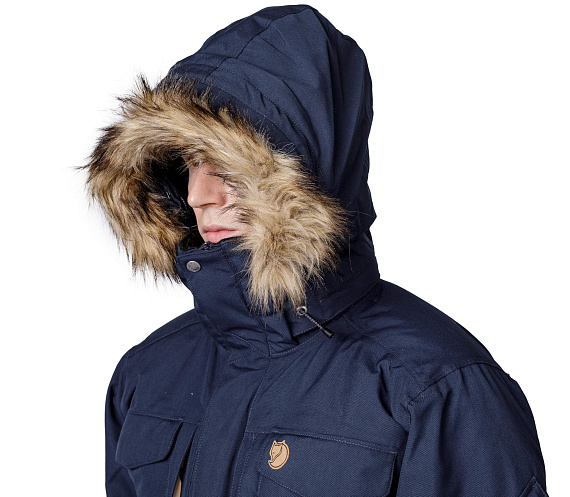 Куртка мужская Fjallraven Yupik Parka Dark Navy - Фото 9 большая