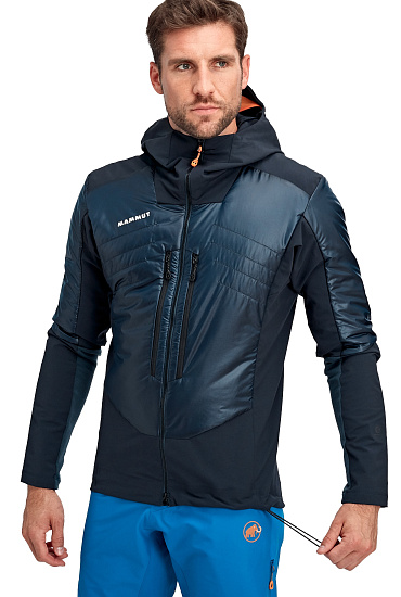 Куртка мужская Mammut Eisfeld SO Hybrid Hooded Night - Фото 4 большая