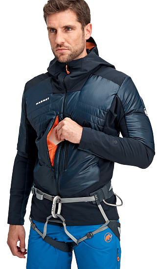 Куртка мужская Mammut Eisfeld SO Hybrid Hooded Night - Фото 6 большая