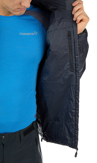 Куртка мужская Norrona Falketind Thermo60 Hood Caviar - Фото 7 большая