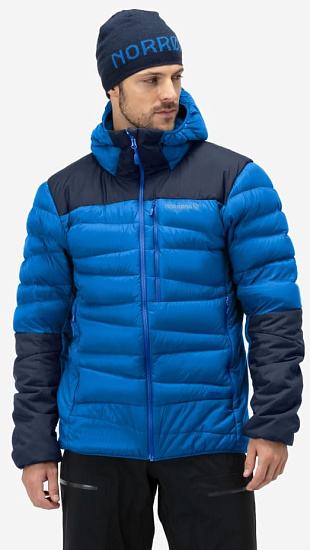 Куртка мужская Norrona Falketind Down750 Hood Olympian Blue - Фото 3 большая