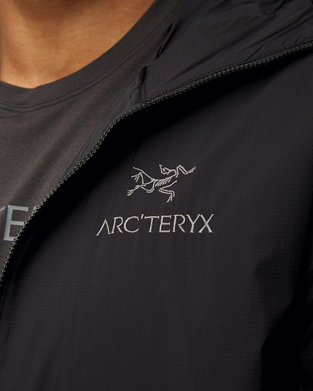 Куртка мужская Arcteryx Atom SL Hoody Black - Фото 6 большая