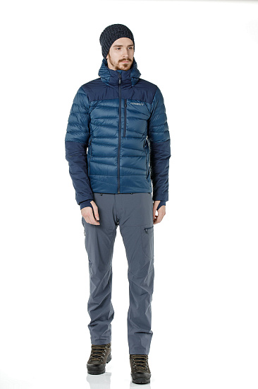 Куртка мужская Norrona Falketind Down Hood  Indigo Night - Фото 4 большая