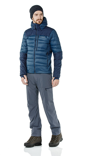 Куртка мужская Norrona Falketind Down Hood  Indigo Night - Фото 7 большая
