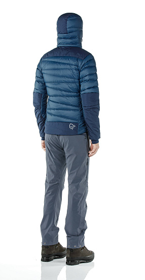 Куртка мужская Norrona Falketind Down Hood  Indigo Night - Фото 8 большая