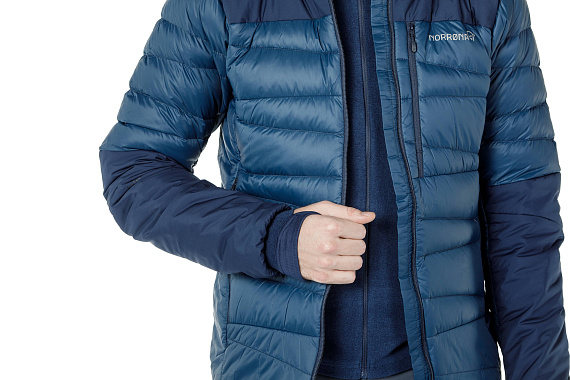 Куртка мужская Norrona Falketind Down Hood  Indigo Night - Фото 10 большая