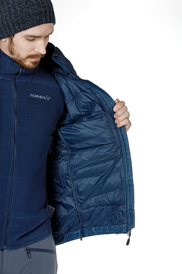 Куртка мужская Norrona Falketind Down Hood  Indigo Night - Фото 12 большая