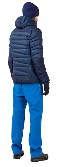 Куртка мужская Norrona Falketind Down Hood  Indigo Night - Фото 3 большая