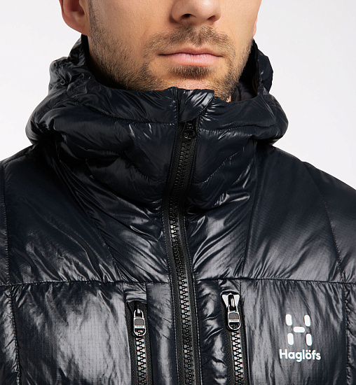 Куртка мужская Haglofs Roc Mimic Hood True Black - Фото 6 большая