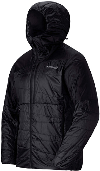 Куртка Norrona Falketind Thermo40 Zip Hood  Caviar Black - Фото 3 большая