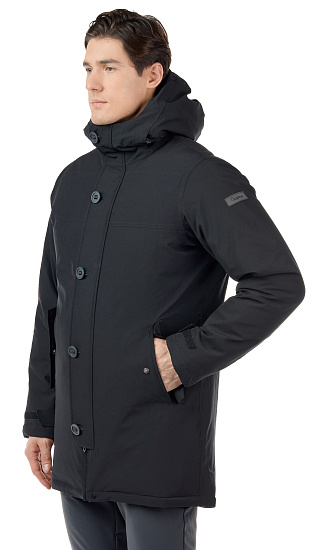 Куртка мужская Bergans Oslo Down Parka Black - Фото 4 большая