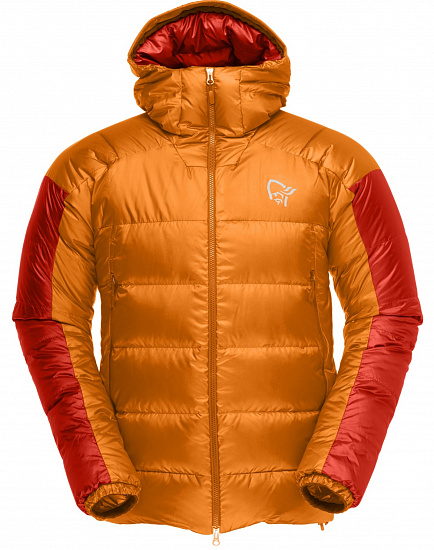 Куртка мужская Norrona Trollveggen Down850 Orange Popsicle/Arednalin - Фото 1 большая