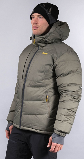 Куртка мужская Bergans Sauda Down GreenMud/SolidCharcoal/WaxedYellow - Фото 3 большая