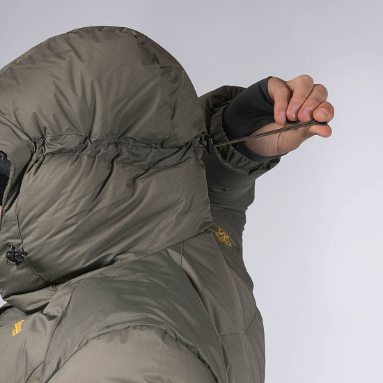 Куртка мужская Bergans Sauda Down GreenMud/SolidCharcoal/WaxedYellow - Фото 8 большая