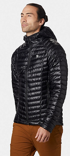 Куртка мужская Mountain Hardwear Ghost Whisperer Hooded Down Black - Фото 2 большая