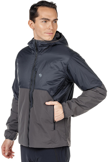 Куртка мужская Mountain Hardwear Compressor Hoody Black/Void - Фото 2 большая