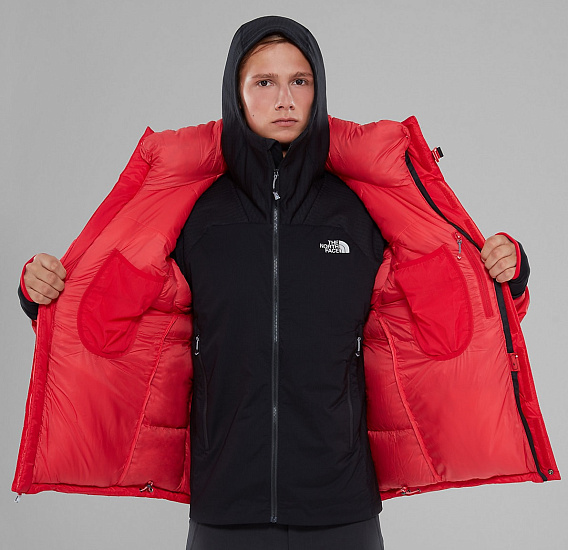 Парка мужская The North Face Himalayan Parka Red/Black - Фото 6 большая