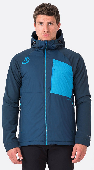 Куртка мужская Ternua Kuantum Hybrid Hood Dark Teal/Nautical Blue - Фото 2 большая