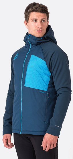 Куртка мужская Ternua Kuantum Hybrid Hood Dark Teal/Nautical Blue - Фото 5 большая