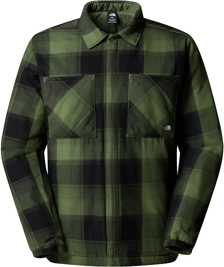 Куртка мужская The North Face Afterburner Insulated Flannel Bark Mist/TNF Black Shadow Plaid - Фото 3 большая