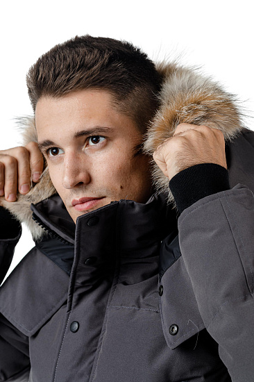 Куртка мужская Canada Goose Wyndham Parka Graphite - Фото 9 большая