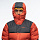 Куртка мужская Bergans Roros Trekking Down Brick/Solid Dark Grey - Фото 5 малая