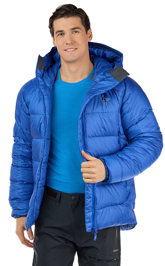 Куртка мужская Norrona Trollveggen Down 850 Olympian Blue - Фото 4 большая