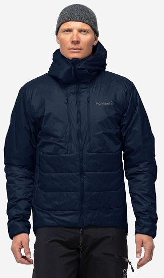 Куртка мужская Norrona Trollveggen Primaloft100 Zip Hood Indigo Night - Фото 3 большая