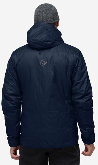 Куртка мужская Norrona Trollveggen Primaloft100 Zip Hood Indigo Night - Фото 4 большая