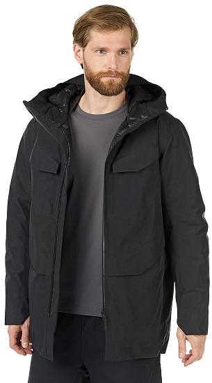 Куртка мужская Arcteryx Veilance Node Down Parka Black - Фото 2 большая