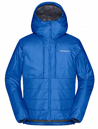 Куртка мужская Norrona Trollveggen Primaloft 100 Zip Hood Olympian Blue - Фото 1 большая