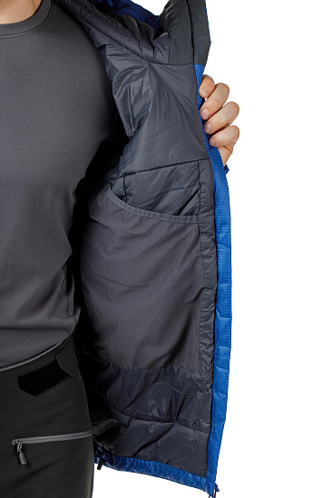 Куртка мужская Norrona Trollveggen Primaloft 100 Zip Hood Olympian Blue - Фото 7 большая