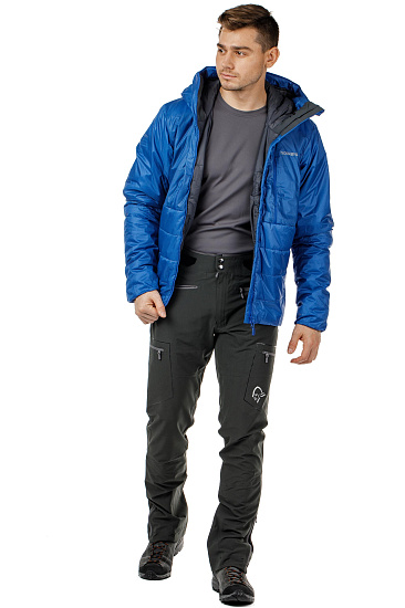 Куртка мужская Norrona Trollveggen Primaloft 100 Zip Hood Olympian Blue - Фото 8 большая