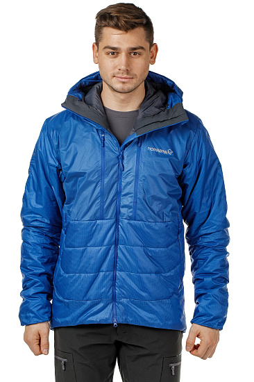 Куртка мужская Norrona Trollveggen Primaloft 100 Zip Hood Olympian Blue - Фото 9 большая
