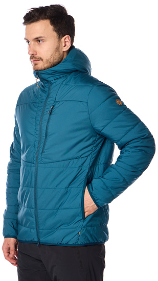 Куртка мужская Fjallraven Keb Padded Hoodie Deep Sea - Фото 6 большая