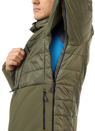 Куртка мужская Norrona Lofoten Primaloft80 Anorak Olive Night - Фото 8 большая