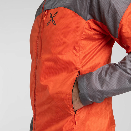 Куртка мужская Montura Vertigo Hybrid Hooded Orange/Mid Grey - Фото 12 большая