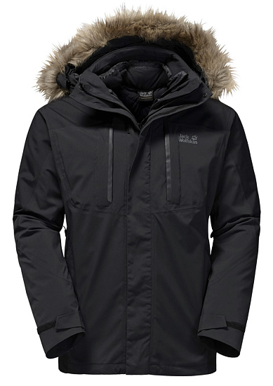 Куртка мужская Jack Wolfskin Ross Island Black - Фото 2 большая