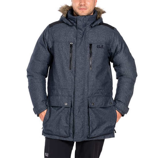 Куртка мужская Jack Wolfskin The Bering Polar Parka Black - Фото 2 большая