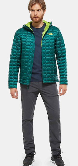Куртка мужская The North Face ThermoBall Pro Hoodie Botanical Garden Green - Фото 3 большая