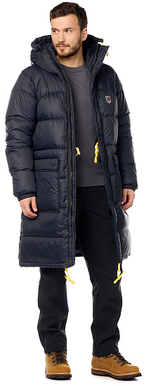 Куртка мужская Fjallraven Expedition Long Down Parka Black - Фото 2 большая