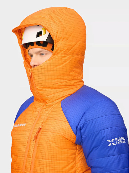 Куртка мужская Mammut Eiger Nordwand Advanced Down In Hd Eiger Orange/Eiger Blue - Фото 10 большая