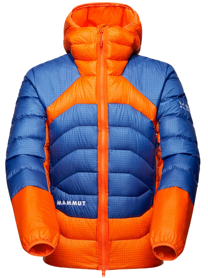 Куртка мужская Mammut Eiger Nordwand Light Down In Hd Eiger Orange/Eiger Blue - Фото 1 большая